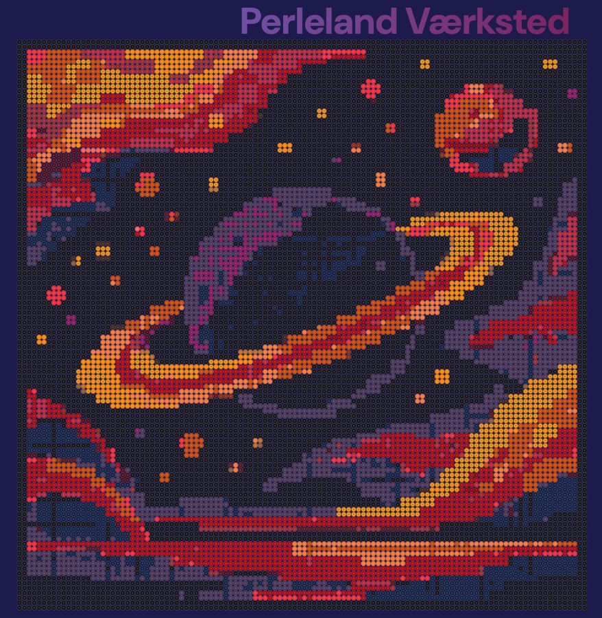 Orange univers – perleplade mønster