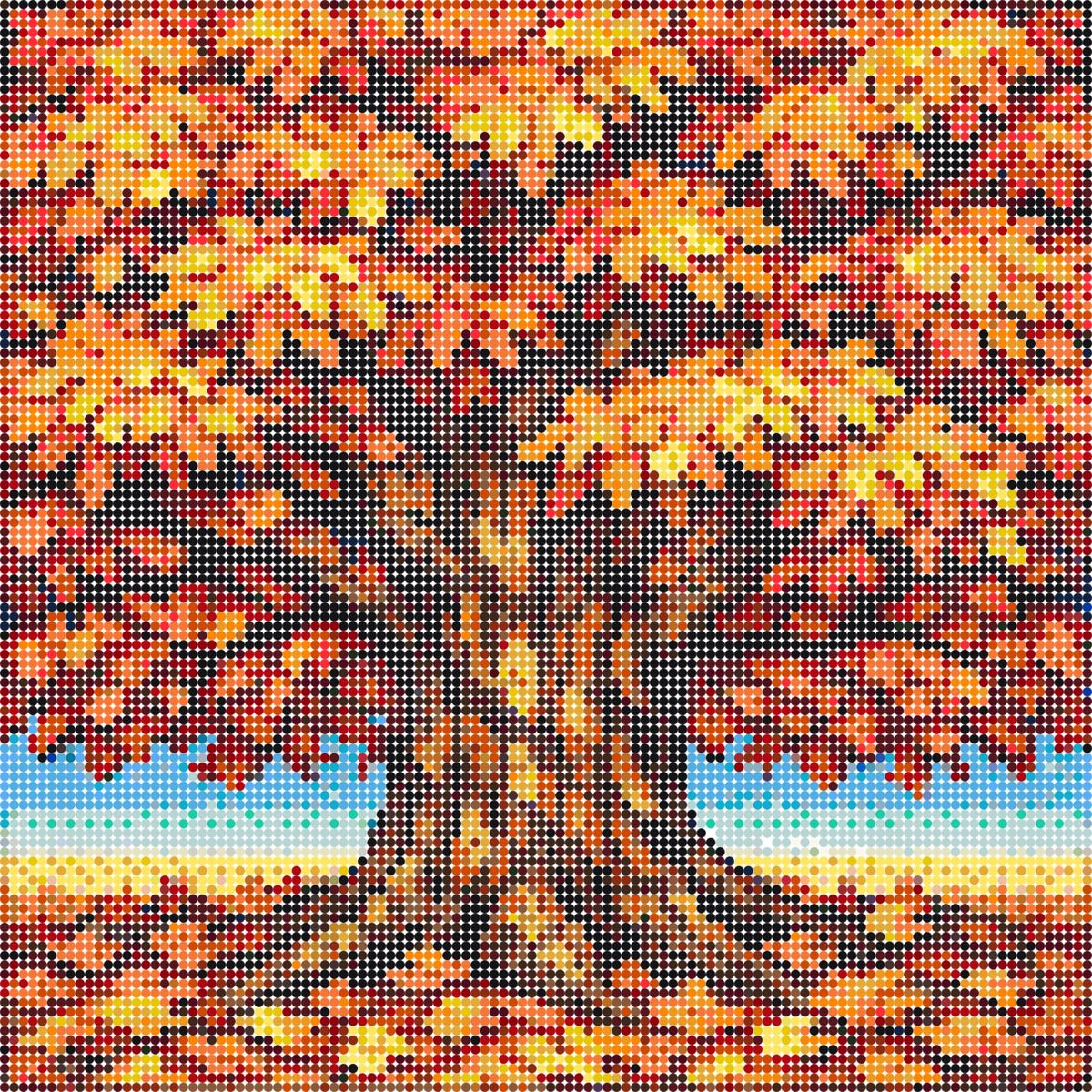 Autumn Tree – bead board pattern