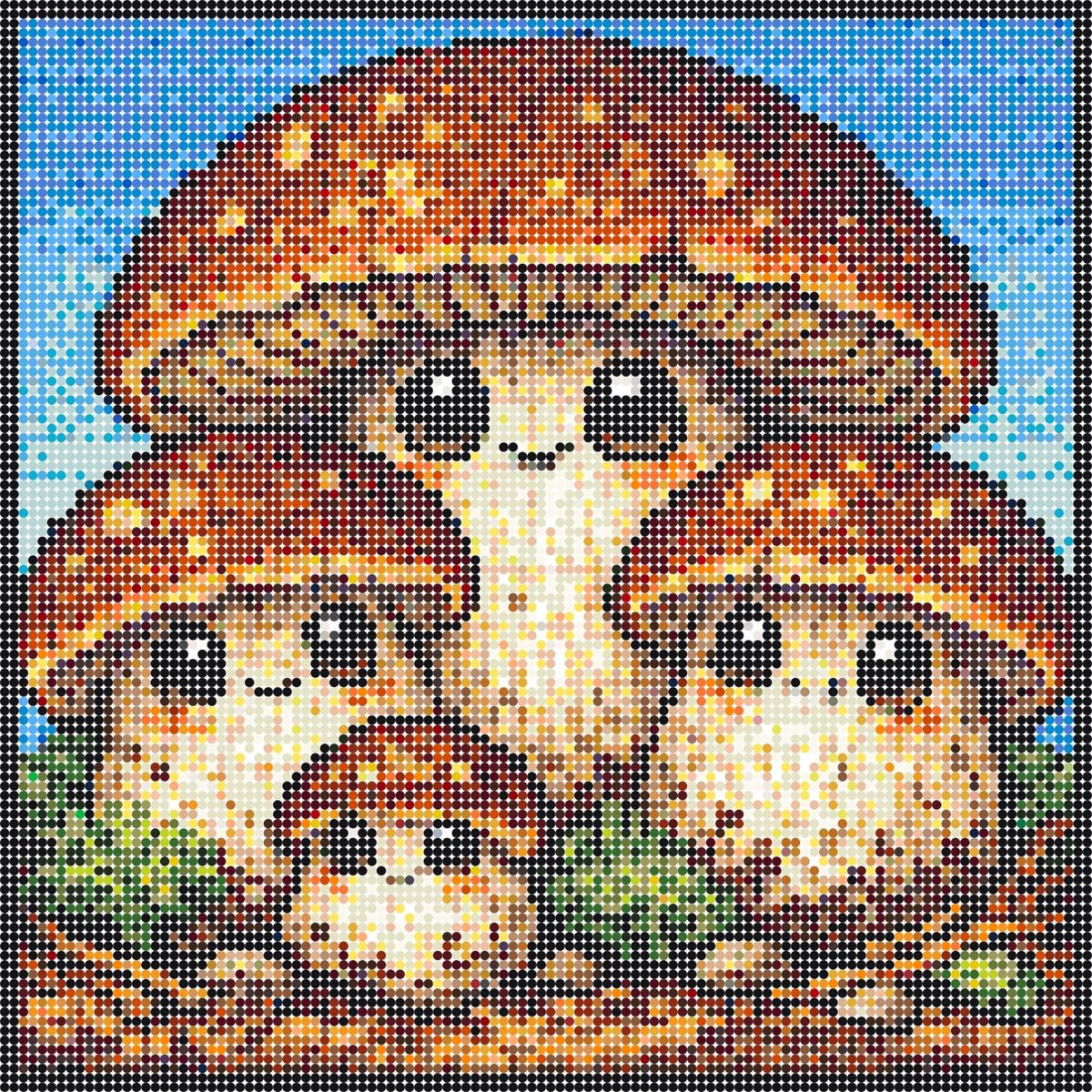 Porcini Mushrooms – bead board pattern
