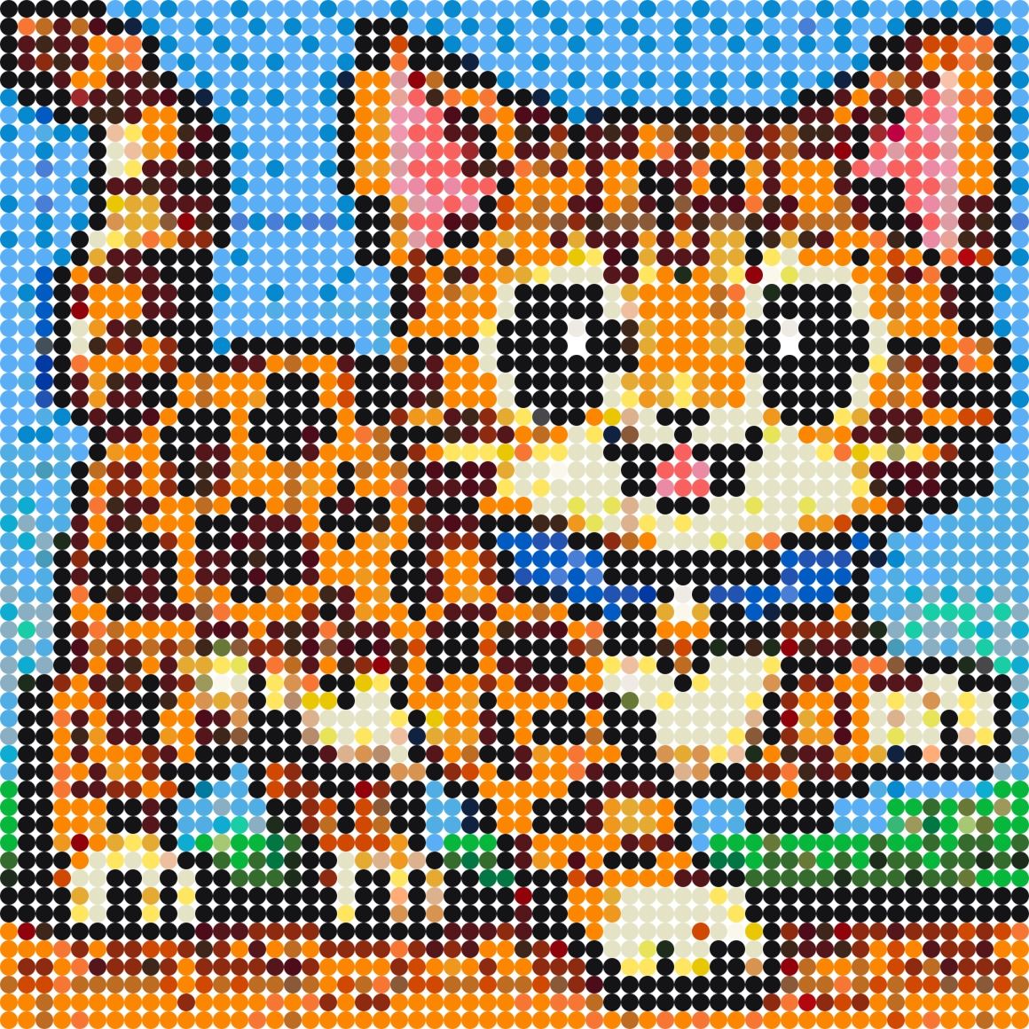 Bengal Cat – bead board pattern