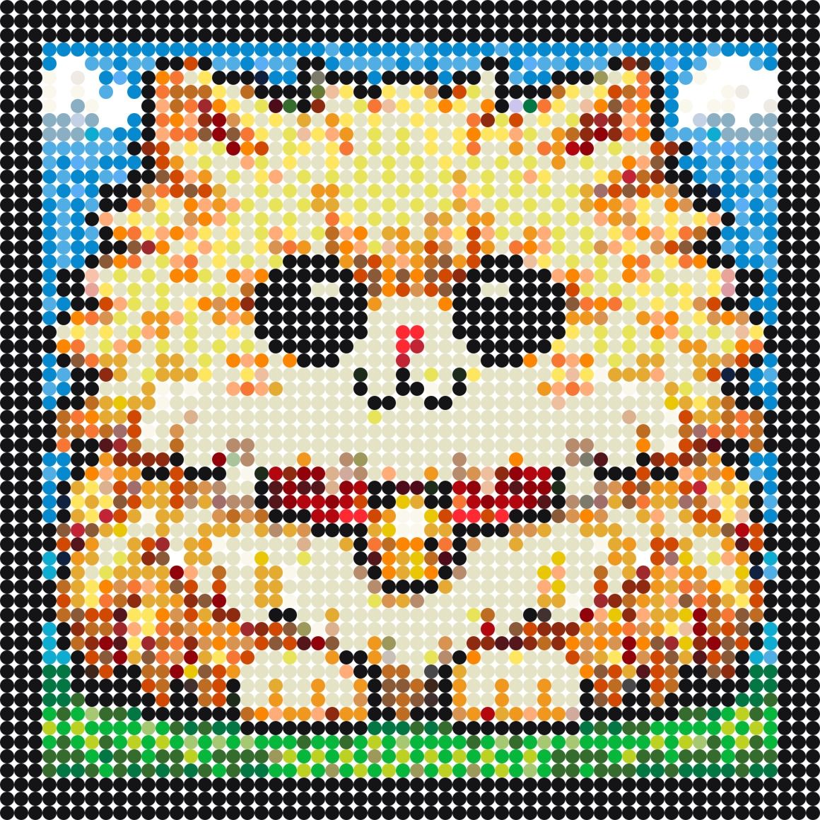 Longhaired Persian Cat – bead board pattern