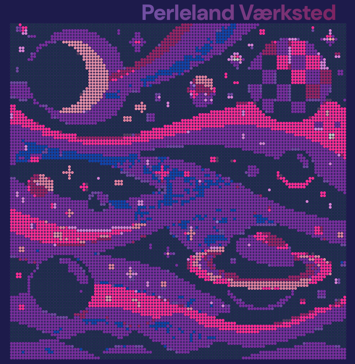 Lilla univers – perleplade mønster