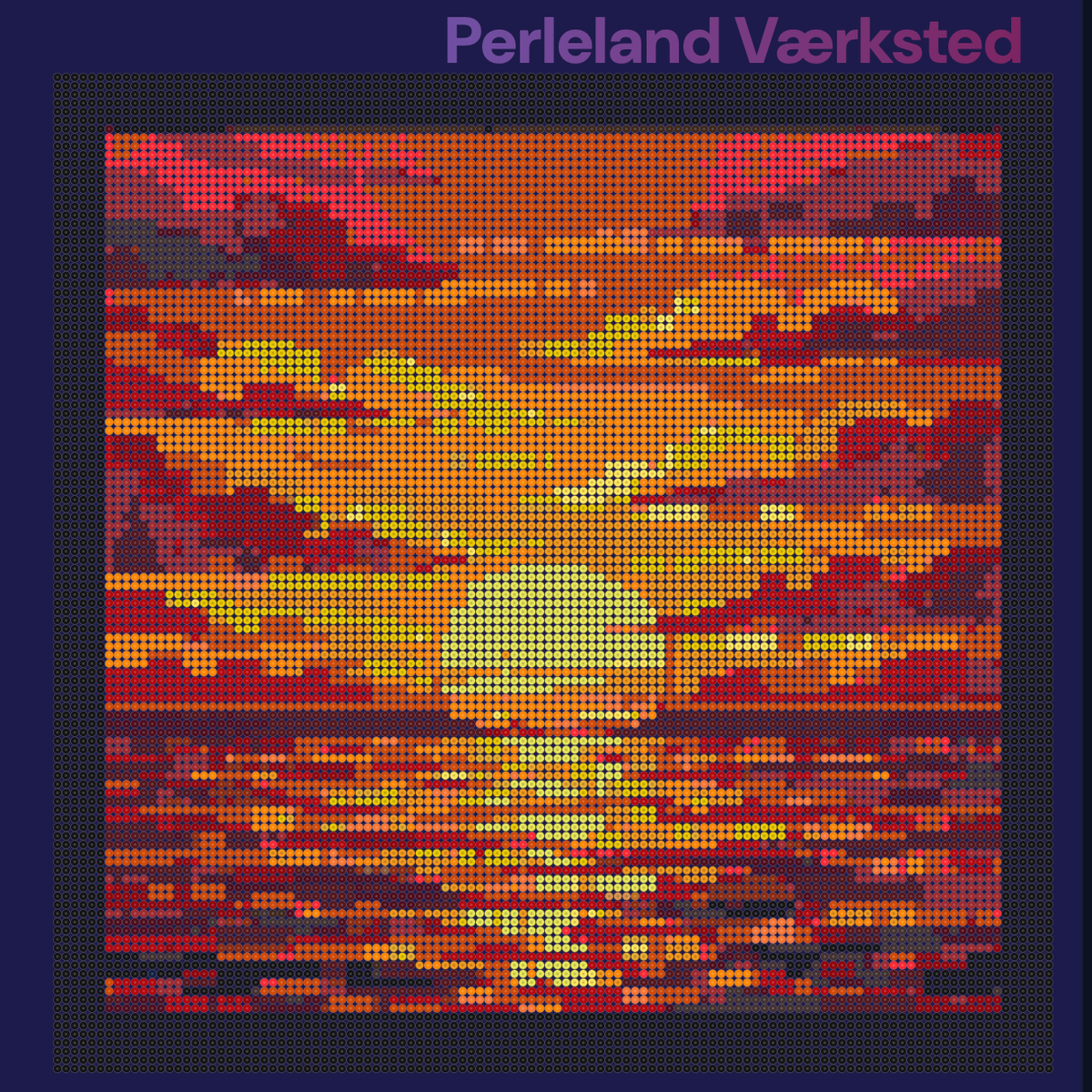 Solnedgang – perleplade mønster