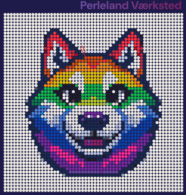 Regnbuehusky