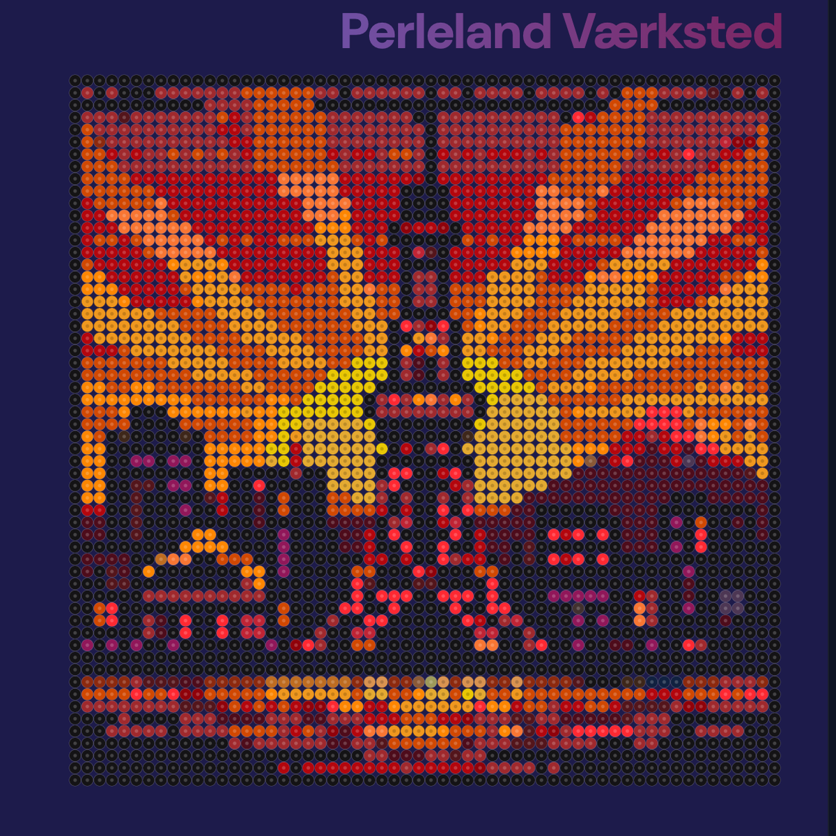 Skyline at sunset – bead pattern