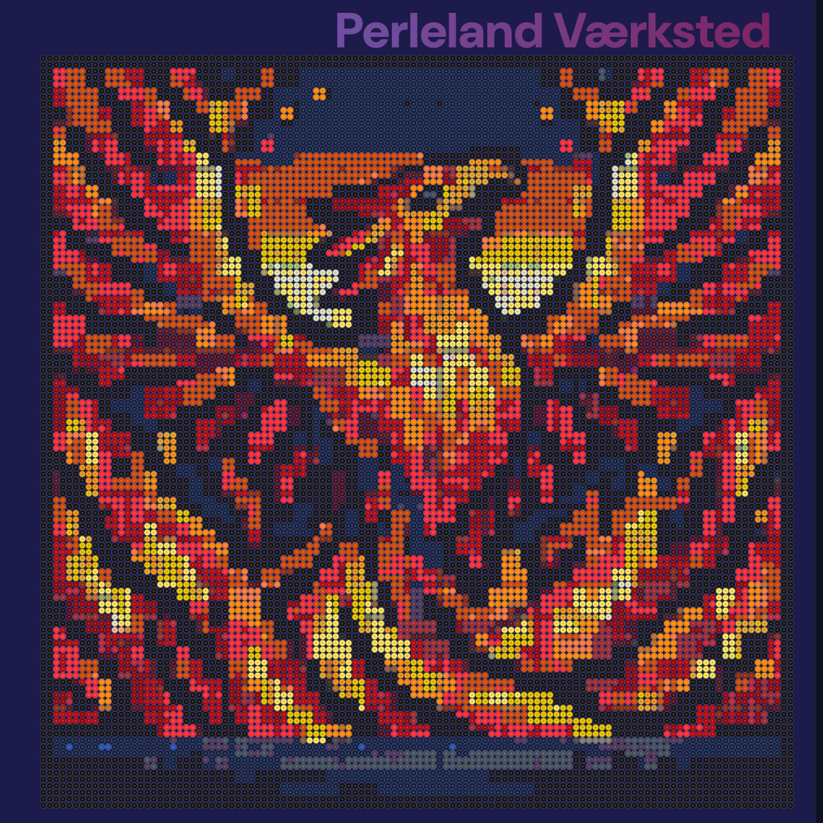 Føniks – perleplade mønster